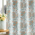 thumbnail image 2 of Decoultimatex Jacobean 100 Percent Blackout Curtains Panels for Bedroom 95inch Long Floral Thermal Curtain Panels for Living Room Energy Saving Window Treatment Sets Grommet Top 2 Panels, 2 of 5