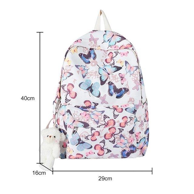 Mochilas escolares informales para niñas, mochila con estampado de cereza de gran capacidad, con cremallera, para libros de viaje, Kawaii, para exterioresMulticolorEspaña Fivean unisex