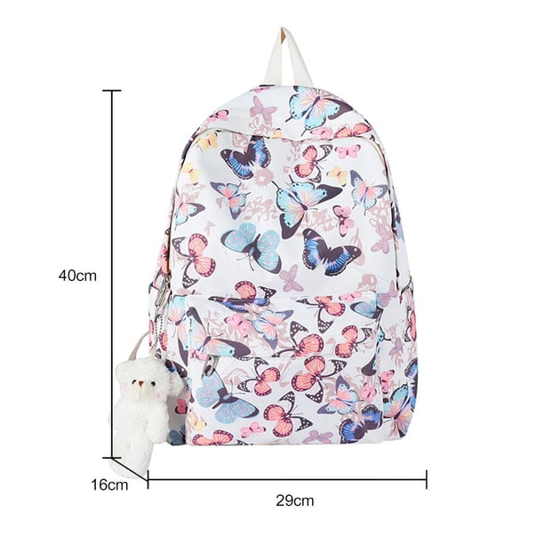 Mochila de dibujos animados para niña, morral de Color impactante para escuela media, bolsa de libros para estudiantes, bolsa de viaje informal para mujer, mochila de día Fivean unisex