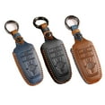thumbnail image 2 of Pour Ford Modèle de Voiture Porte-Clés en Cuir Porte-Étui Télécommande Sans Clé Bleu, 2 of 6