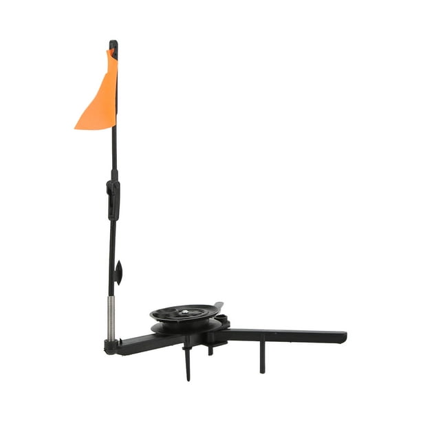 SF 2Pcs Ice Fishing Tip-Up Foldable with Orange Pole Flags Ice Fishing  Accessories