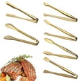thumbnail image 6 of 1Pcs Mini Tongs for Serving,Metal Tong Stainless Steel Gold Tongs,6Inch Small Sugar Tong,Kitchen Mini Serving Tongs for Appetizers,Ice,Charcuterie,Gold Utensil for Dessert Table,Tea Party(Gold), 6 of 7