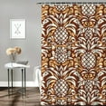 thumbnail image 2 of JRXY Pineapple Summer Decoration Motif Shower Curtain Multiple Sizes White, 2 of 7