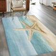 thumbnail image 3 of 3'x5' Area Rugs, Vintage Coastal Beach Indoor Outdoor Area Rug for Living Room Bedroom, Summer Retro Sand Starfish Washable Bathroom Rugs Kitchen Floor Carpet Mats Home Decor Aesthetic, 3 of 8