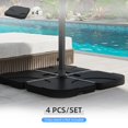 thumbnail image 3 of 4 Pcs Poids Portatifs pour Base de Parasol, Base de Parasol de Jardin, Support de Parasol de Patio Extérieur, Poids, Noir, 3 of 7