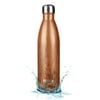 MIRA Vacuum Insulated Stainless Steel Water Bottle | Leak-proof Double Walled Cola Shape Sports Water Bottle | No Sweating, Keeps Your Drink Cold 24 hours or Hot 12 hours | 25 Oz (750 ml) | Wood