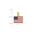 thumbnail image 4 of 14k Yellow Gold American Flag Pendant with Red White Blue Enamel, Unisex Patriotic Jewelry Symbolizing Freedom, Unity, National Pride, USA Military Heritage Style for Everyday Wear, 4 of 6