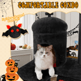 thumbnail image 5 of LHBCraft Gothic Cat Tree, 36.4" Black Cat Tower for Indoor Cats with Large Cat Condo, Cat Scratching Post, for Small-Medium Cats, 5 of 7