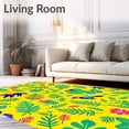 thumbnail image 2 of ODIKA 8'x10' Machine Washable Non-Slip Area Rug, Jungle Explorer Educational featuring Tropical Creatures High Traffic Rug with Pad, Yellow, 694824, 2 of 8