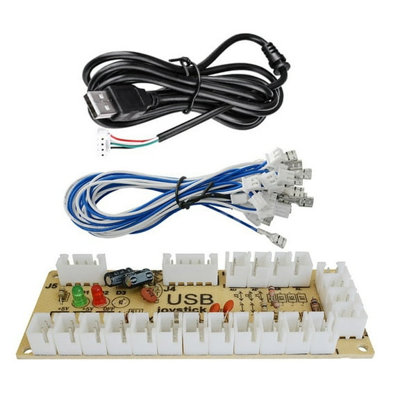 DIY Zero Delay Arcade USB Encoder Board to Joystick Kit for Mame Jamma PC Gaming Device Parts