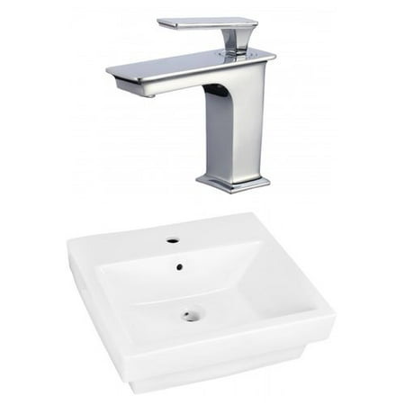 Royal Purple Bath Kitchen Ceramic Rectangular Bathroom Sink With Faucet And Overflow