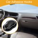 thumbnail image 2 of Ganchos universales para asiento de automóvil Unique Bargains 1 Pc para cada automóvil, SUV, furgoneta, camión, ganchos adhesivos resistentes de ABS negro cromo 2.09"x1.42, 2 of 7