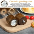 thumbnail image 6 of Austok 2Pcs Salt and Pepper Grinder Wooden Shakers with Adjustable Ceramic Core High-capacity Seasoning Bottle for Kitchen, 6 of 9