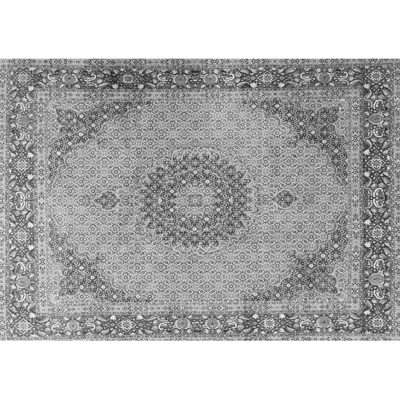 Ahgly Company Indoor Rectangle Medallion Gray Traditional Area Rugs, 2' x 3'