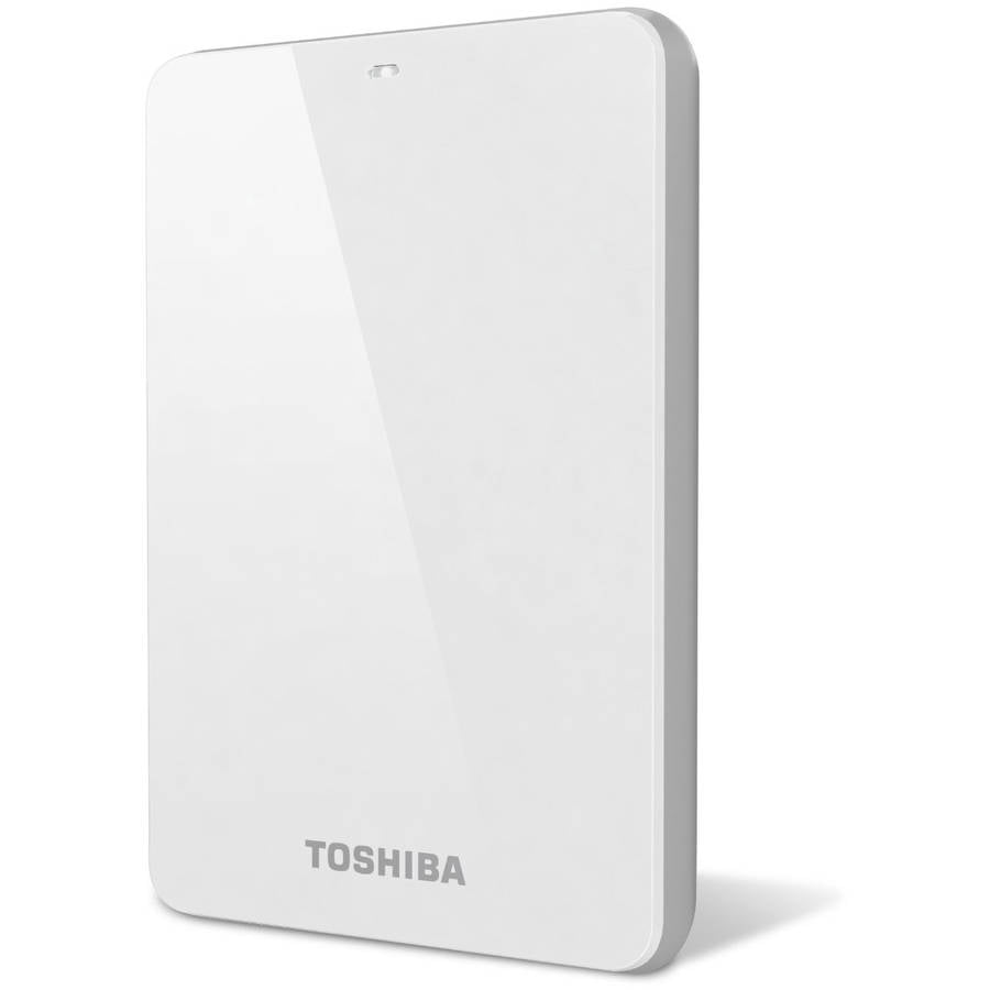 Toshiba 1tb usb 3.0 portable external hard drive with backup software, White