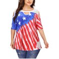 thumbnail image 1 of Camiseta con estampado de corte superior de talla grande y cuello redondo informal a la moda para mujer Fridja  czfsfas1128, 1 of 5