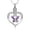 Silver-Purple, variant on Butterfly Urn Necklace for Ashes for Women Butterfly With Birthstone Cremation Jewelry Crystals Heart Ash Loved One Memorial Urn Pendant for Women