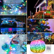 GLUAAE 66ft 200LED Smart Fairy Lights - RGB Color Changing String Lights with APP & Remote Control, IP65 Waterproof USB Lights for Indoor/Outdoor Christmas, Wedding, Party Decor