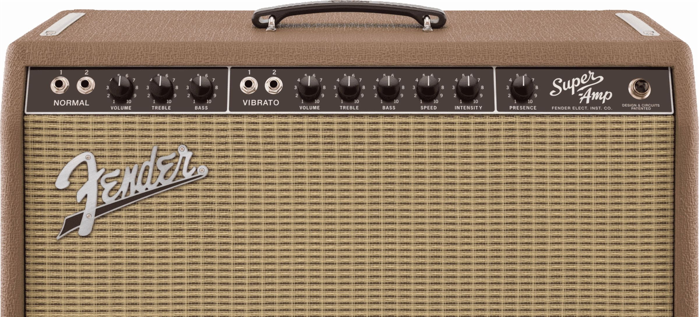Fender '62 Super Amp Electric Guitar Tube Combo Amplifier, 40W, Brown Panel