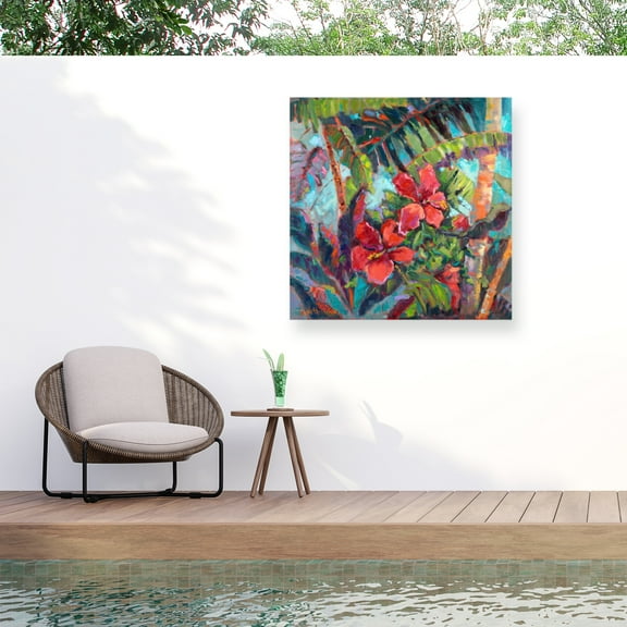 Nanette Oleson 'Splash Of The Tropics II' Outdoor Canvas 24x32