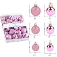 thumbnail image 2 of 42-Piece Pink Plastic Christmas Ball Set, Shatterproof Christmas Tree Ornaments, Assorted Reflective Sphere Collection Christmas Ornaments for Holiday Decor, 2 of 7