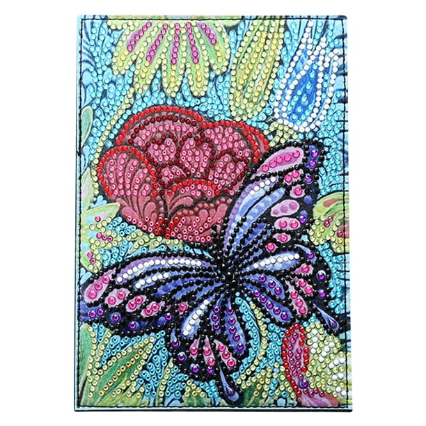 Funda protectora para pasaporte de cuero con pintura de diamante en forma especial de mariposa DIY Hugtrwg Para estrenar