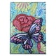 thumbnail image 1 of Funda protectora para pasaporte de cuero con pintura de diamante en forma especial de mariposa DIY Hugtrwg Para estrenar, 1 of 9