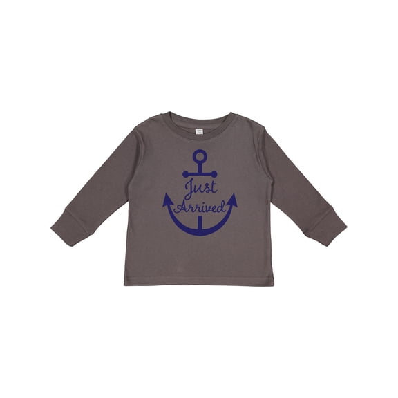Inktastic Just Arrived nautical anchor Boys or Girls Long Sleeve Toddler T-Shirt