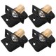 thumbnail image 3 of WORGEOUS 4 Uds. De herrajes de captura de bola de puerta ajustable de cobre y acero inoxidable para puertas interiores, mecanismo de pestillo confiable fácil de instalar, 3 of 8