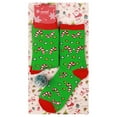 thumbnail image 2 of TIEVOSA Bas Mi-Mollet Imprimés de Noël Bas pour Femmes Chaussettes Festives (Vert), 2 of 6