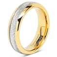 thumbnail image 1 of Anillo de oro de imitación de meteorito con ranuras de acero de tungsteno de 6/8 mm de ancho para hombre y mujer de 5 a 15 piezas, joyería europea y americana, 1 of 5