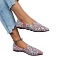 thumbnail image 5 of YOUYEDIAN Loafers for Women Versatile Pointed Toe Low Heel Fashion Floral Print Breathable Flats Casual Comfortable Outdoor Slip On Walking Shoes, 5 of 5