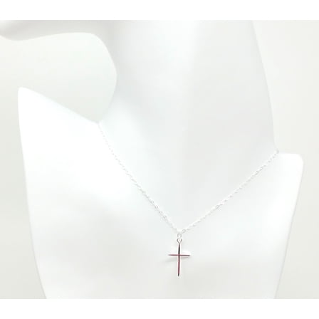 Whimsy Sterling Silver Thin Cross Necklace