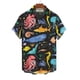 thumbnail image 4 of Camisas hawaianas para hombre, camiseta informal con estampado 3D de peces, camiseta de verano de gran tamaño con estampado de dibujos animados, elegante camisa de playa para vacaciones, 4 of 5