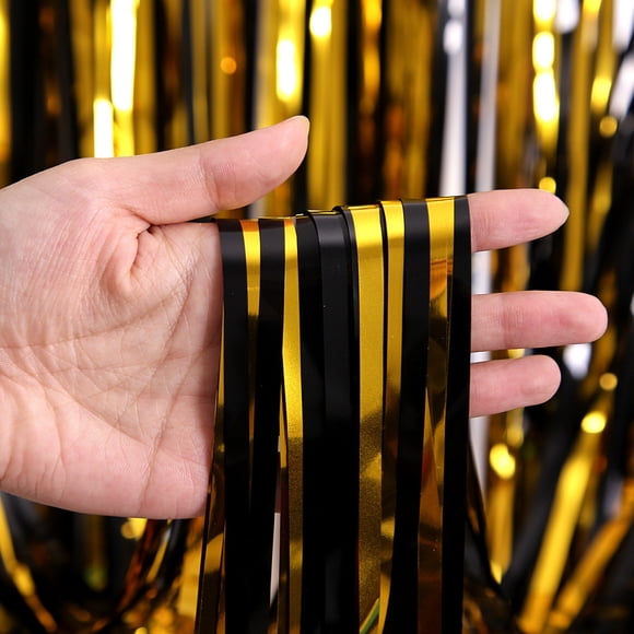 Vaidha Colorful Foil Curtain Backdrop for Parties & Events | 1x2m Metallic Fringe Decor for Birthday Wedding Stage Photography | Easy Install with Adhesive Tape