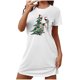thumbnail image 4 of Camisón corto de talla grande para mujer, camisón de manga corta con estampado de pecho a la moda, camisón para mujer, 4 of 5
