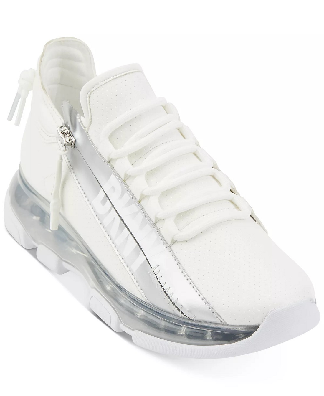 DKNY Womens Tokyo Slip On Sneaker, Adult, White/Silver, 11 M US