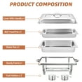 thumbnail image 2 of Chafing Dish Buffet Set, Jacgood 4 Pack Stainless Steel Chafing Dishes for Buffet, Buffet Servers and Warmers for Wedding, Catering, Full Pans, 2 of 6