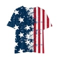 thumbnail image 4 of ZHUASHUM Kid Clothes For Girls Short Sleeve Round Neck T Shirts Star Stripe Prints Independence Day Tees Summer 4Th Of July Daily Tops 10-12 Years Navy, 4 of 4