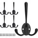 thumbnail image 1 of 5 Pack Coat Hooks With 10 Pieces Screws (black), 1 of 5