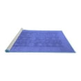 thumbnail image 2 of Ahgly Company Machine Washable Indoor Round Oriental Blue Industrial Area Rugs, 3' Round, 2 of 4