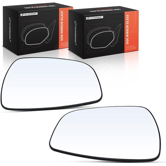 A-Premium 2-PC Driver and Passenger Side Heated Mirror Glass with Backing Plate Compatible with Hyundai Elantra 2011-2013, Accent 2012-2017 - Exterior View Flat and Convex Mirror