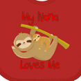thumbnail image 4 of Inktastic My Nana Loves Me Sloth Boys or Girls Baby Bib, 4 of 4