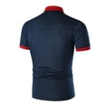 thumbnail image 2 of Mens Polo Shirt Short Sleeve Shirts Navy Xl, 2 of 4