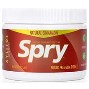 Spry Fresh Natural Xylitol Chewing Gum, Aspartame-Free, Sugar-Free Cinnamon, 100 Pieces, Pack of 1