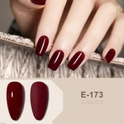 Ykohkofe Cherry Red Nail Polish Glue Nail Glue Wine Red Nail Polish Glue Manicure 7.5ml