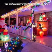 GLUAAE Christmas solar lights 39ft 100 LED Waterproof Outdoor Decoration Lighting for Patio,Lawn,Garden,Holiday,Christmas, Decorations (Multi-color)-2Pack