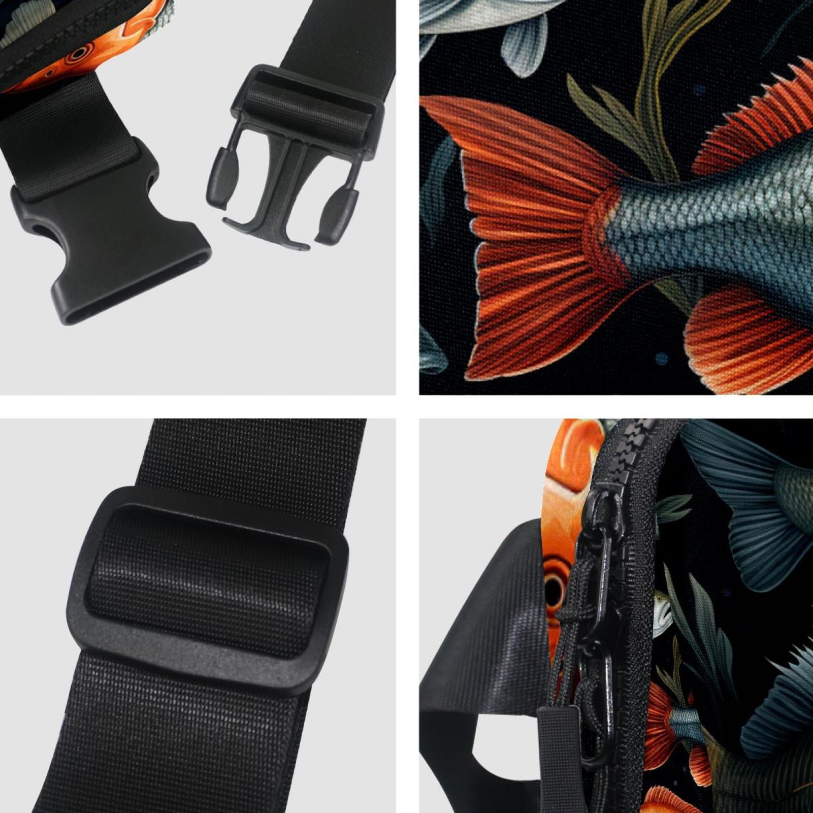 Fish Lightweight Adjustable Waist Pack with Extension Strap - Unisex Running Belt Fanny Pack