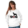 thumbnail image 3 of Cute Puppy Dog Animal Paw Print Women Crewneck Sweatshirt Brisco Brands X, 3 of 6