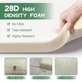 thumbnail image 4 of GKXLH Waterproof Outdoor Bench Cushion 48"x18"x3", 28D High Density Foam Garden Bench Pad with Removable Washable Cover & 2 Pillow Covers for Patio Porch Swing (Cream), 4 of 11